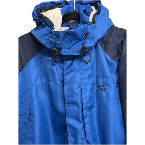Vintage Starter Jacket Coat Men’s Blue Winter Ski Snow, Removable Hood M 38-40. - Picture 9 of 16